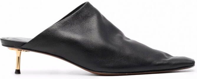 Nanushka Muiltjes met vierkante neus Zwart - Foto 1