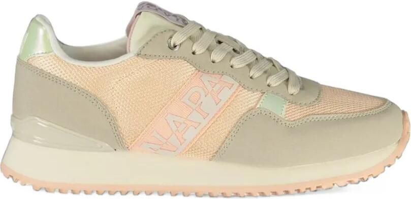 Napapijri Astra logo-print panelled sneakers Roze