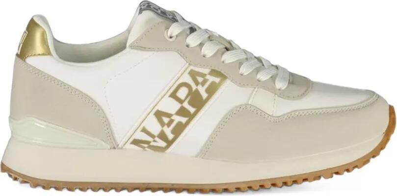 Napapijri Astra logo-print panelled sneakers Wit