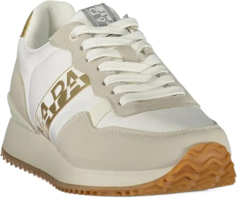 Napapijri Astra logo-print panelled sneakers Wit - Foto 3