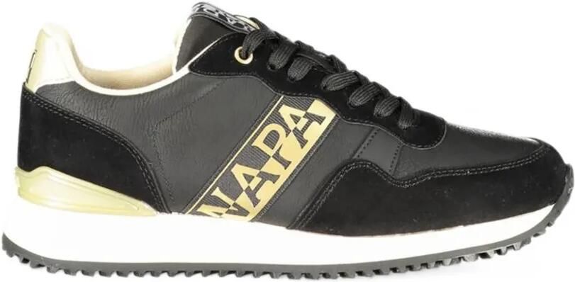Napapijri Astra logo-print panelled sneakers Zwart