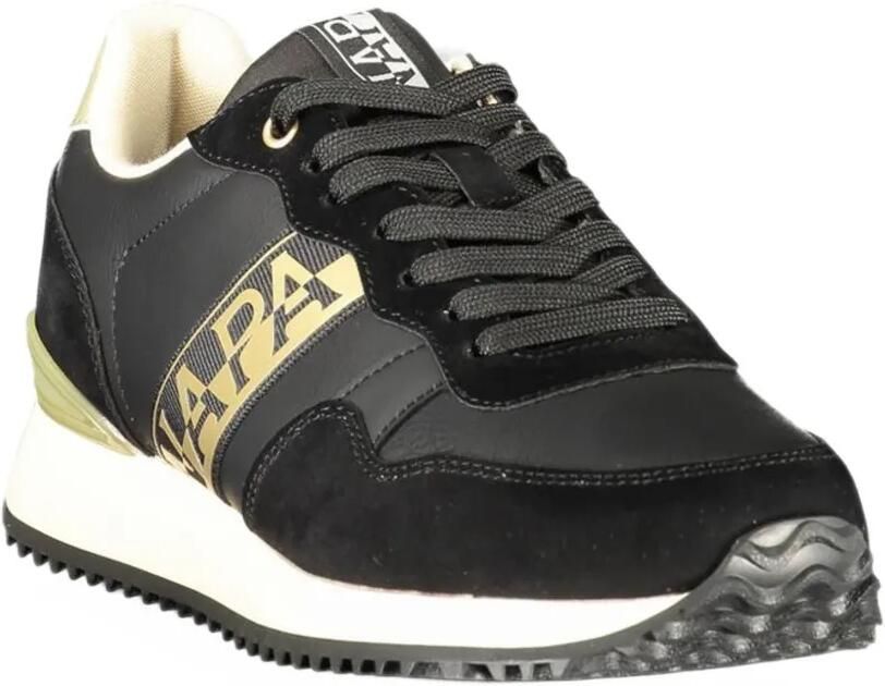 Napapijri Astra logo-print panelled sneakers Zwart - Foto 3