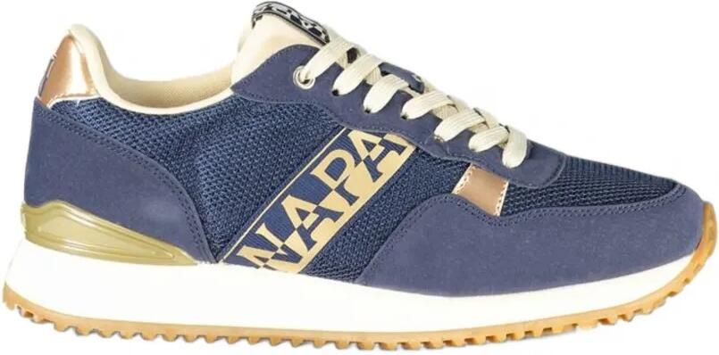 Napapijri Astra panelled logo-print sneakers Blauw