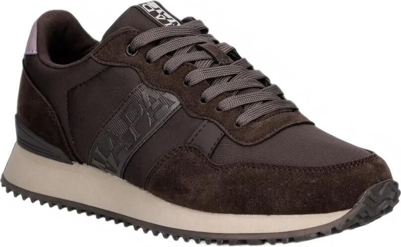 Napapijri Astra suede-panelled logo-tape sneakers Bruin - Foto 3
