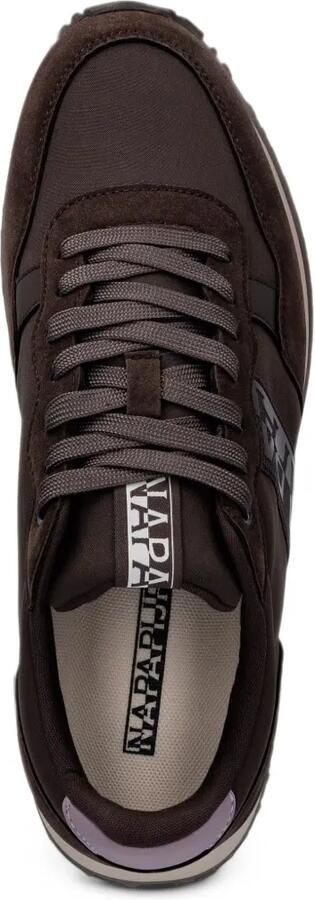 Napapijri Astra suede-panelled logo-tape sneakers Bruin - Foto 4