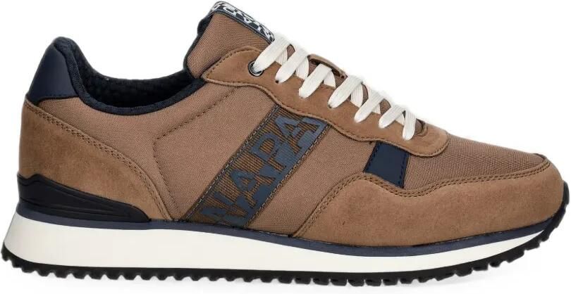 Napapijri Cosmos sneakers met vlakken en logo-patch Bruin
