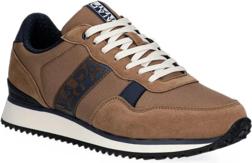 Napapijri Cosmos sneakers met vlakken en logo-patch Bruin - Foto 3