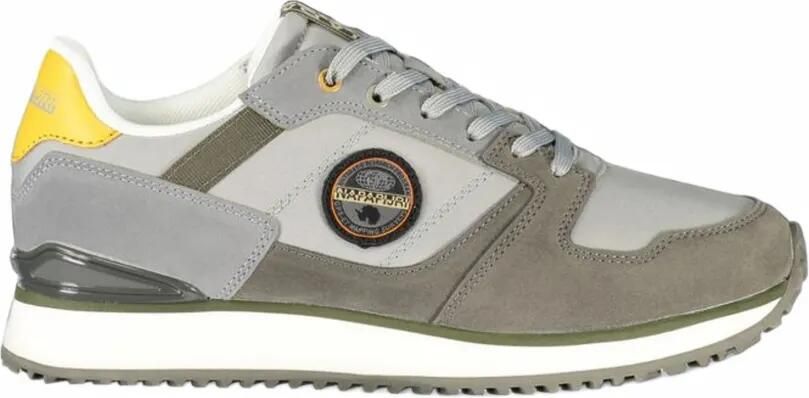 Napapijri Cosmos logo-patch panelled sneakers Grijs