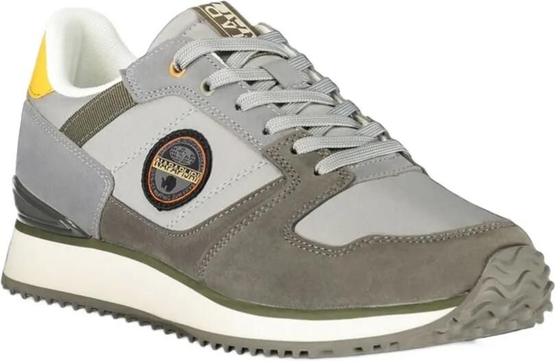Napapijri Cosmos logo-patch panelled sneakers Grijs - Foto 3