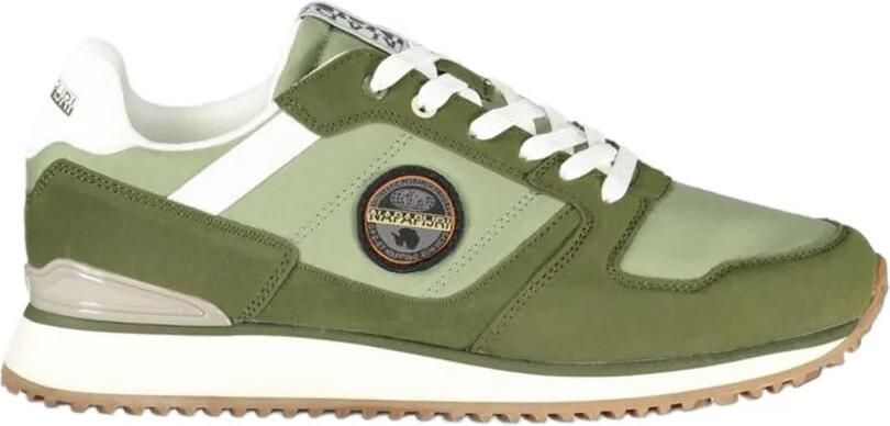 Napapijri Cosmos logo-patch panelled sneakers Groen