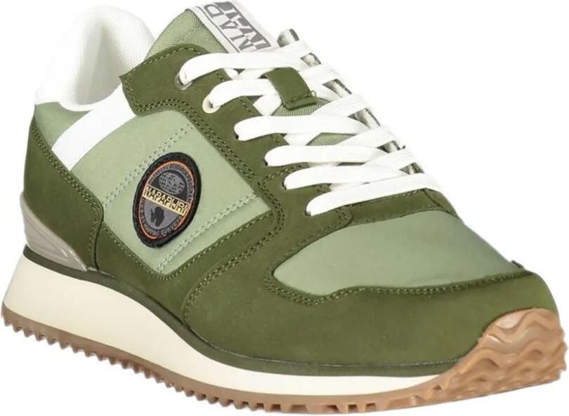 Napapijri Cosmos logo-patch panelled sneakers Groen - Foto 3