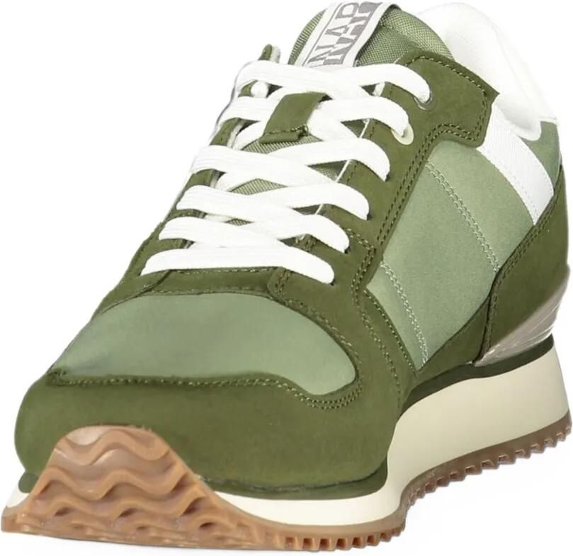 Napapijri Cosmos logo-patch panelled sneakers Groen - Foto 2