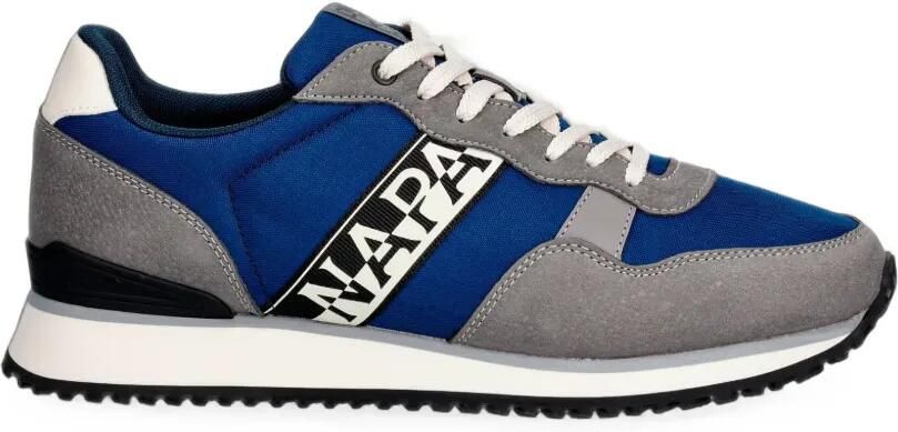 Napapijri Cosmos logo-print sneakers met vlakken Blauw