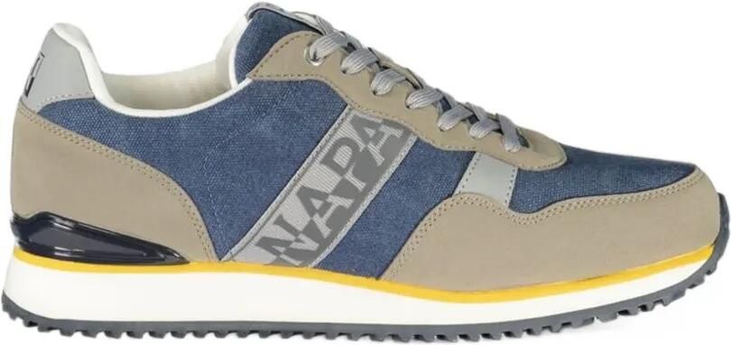 Napapijri Cosmos logo-print panelled sneakers Blauw