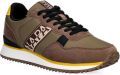 Napapijri Cosmos logo-print sneakers met vlakken Bruin - Bruin