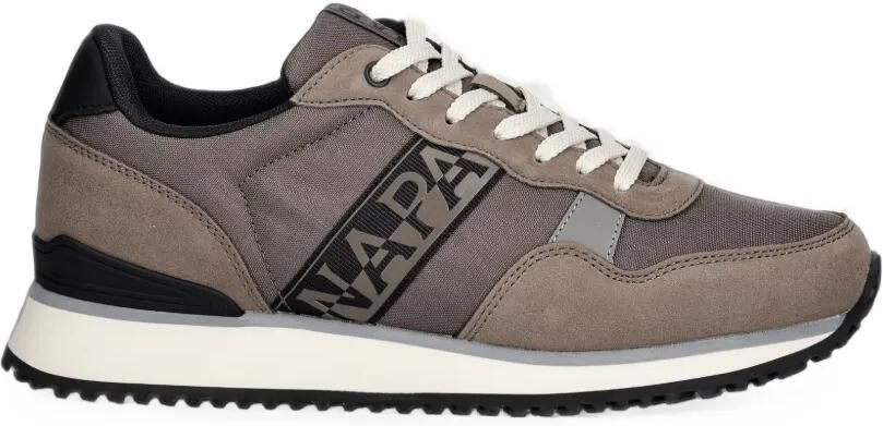 Napapijri Cosmos sneakers met vlakken en logoprint Bruin