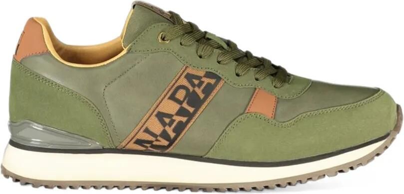 Napapijri Cosmos Syn logo-print panelled sneakers Groen