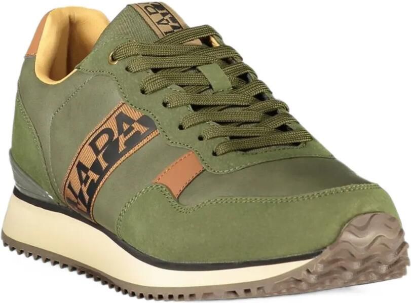 Napapijri Cosmos Syn logo-print panelled sneakers Groen - Foto 3