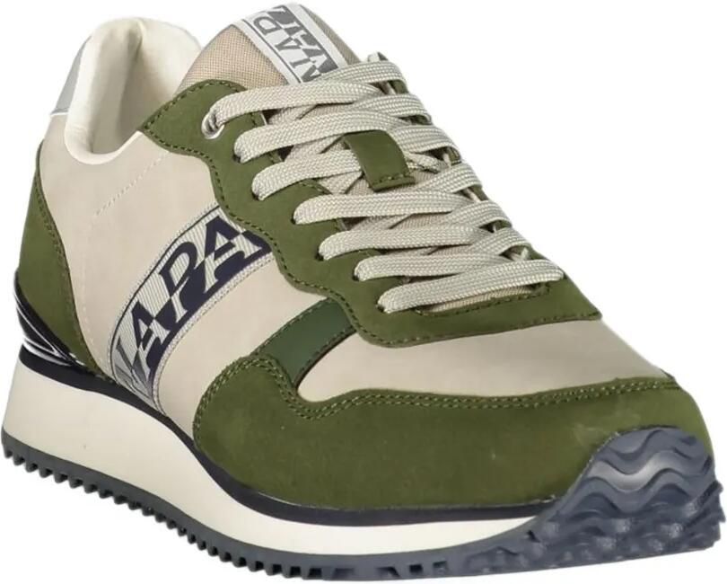 Napapijri Cosmos Syn logo-print panelled sneakers Groen