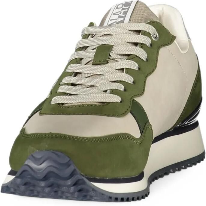 Napapijri Cosmos Syn logo-print panelled sneakers Groen - Foto 2