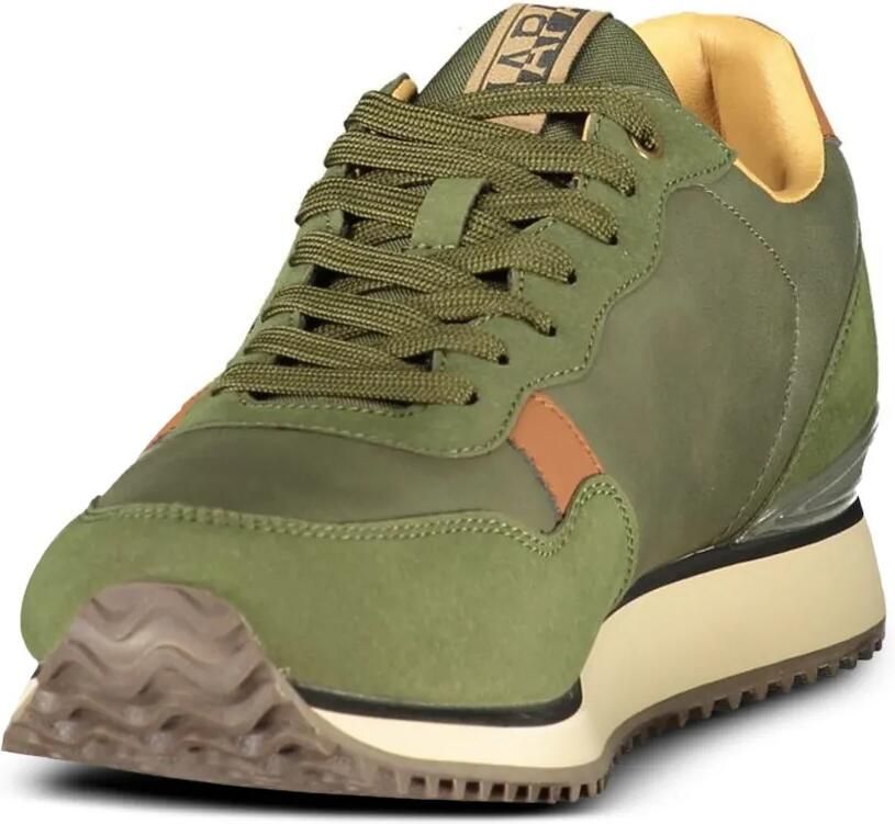 Napapijri Cosmos Syn logo-print panelled sneakers Groen - Foto 2