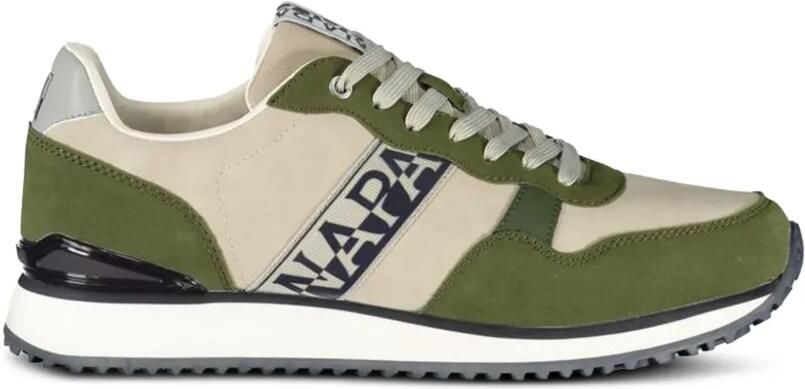 Napapijri Cosmos Syn logo-print panelled sneakers Groen - Foto 3