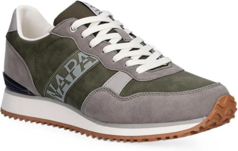 Napapijri Cosmos Syn sneakers met vlakken en logo-print Groen - Foto 3