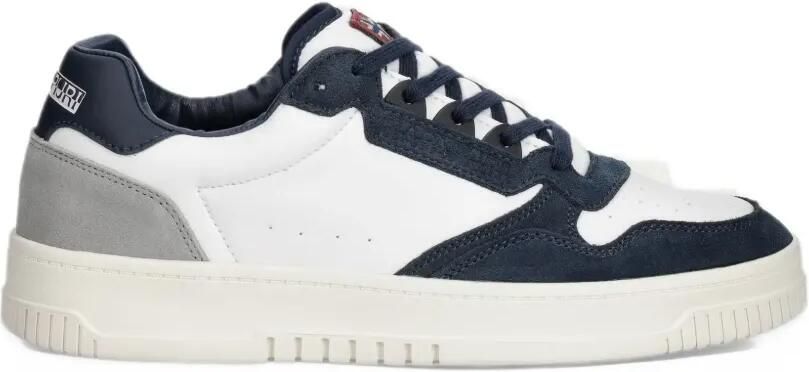 Napapijri Crux panelled lace-up sneakers Wit