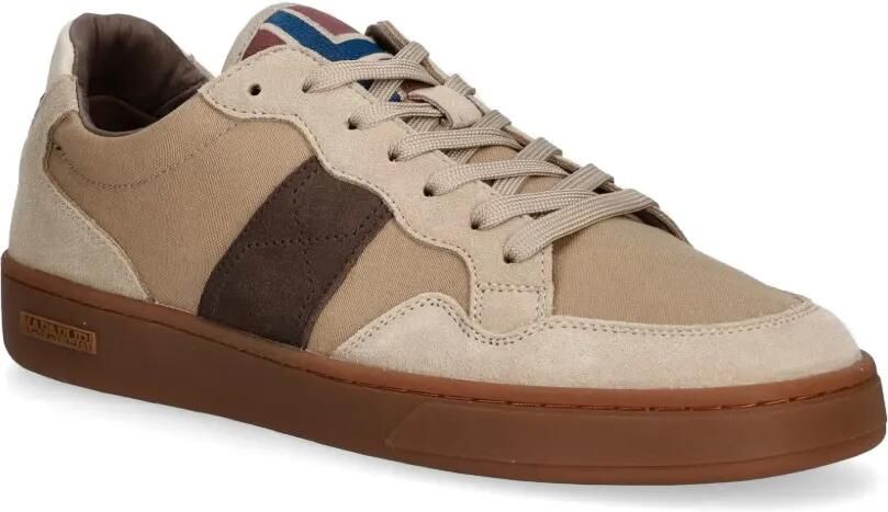 Napapijri Diomede suède sneakers met vlakken Beige - Foto 2