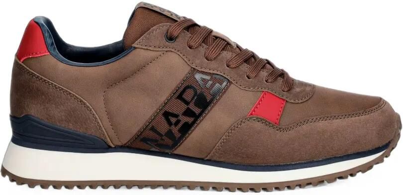Napapijri Sneakers met logopatch Bruin
