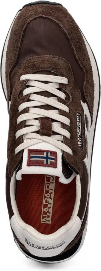 Napapijri Sneakers met suède vlakken en logopatch Bruin - Foto 4