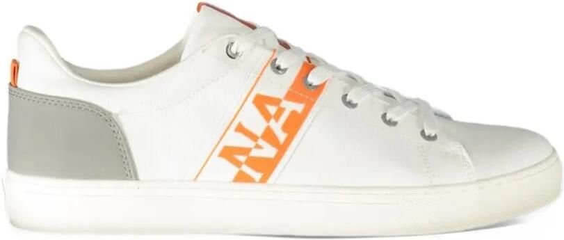 Napapijri logo-print panelled low-top sneakers Wit