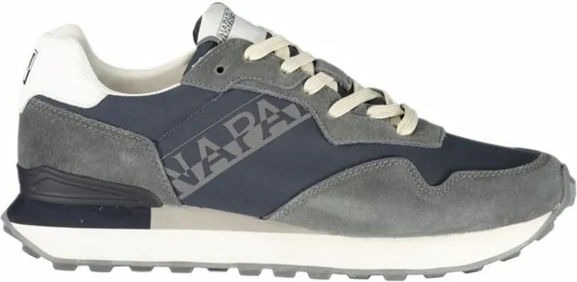 Napapijri logo-print panelled sneakers Blauw