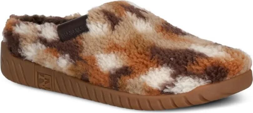 Napapijri Noreg slippers met fleecetextuur en camouflage-print Bruin - Foto 4
