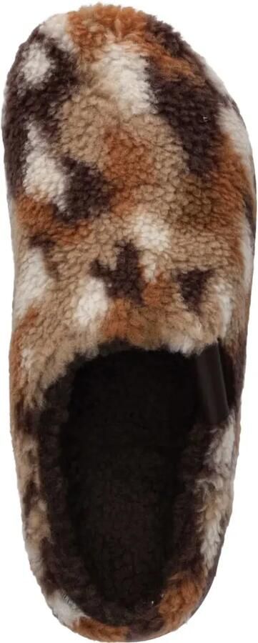 Napapijri Noreg slippers met fleecetextuur en camouflage-print Bruin - Foto 2