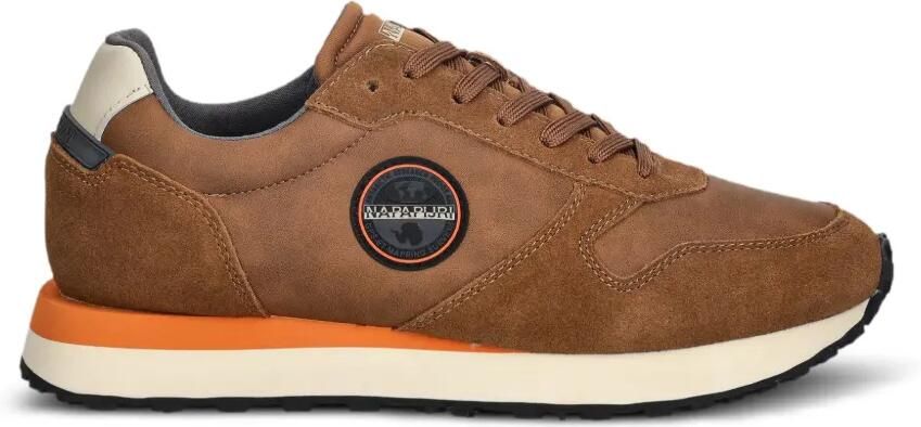 Napapijri Nova sneakers met logopatch Bruin