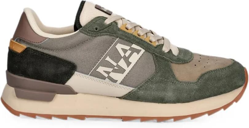 Napapijri Stab sneakers met geperforeerde details en vlakken Groen