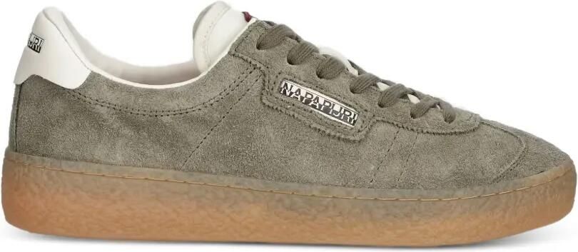 Napapijri Tuff suède sneakers met gomzool Groen