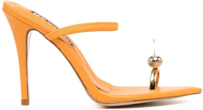 Natasha Zinko Leren sandalen Oranje