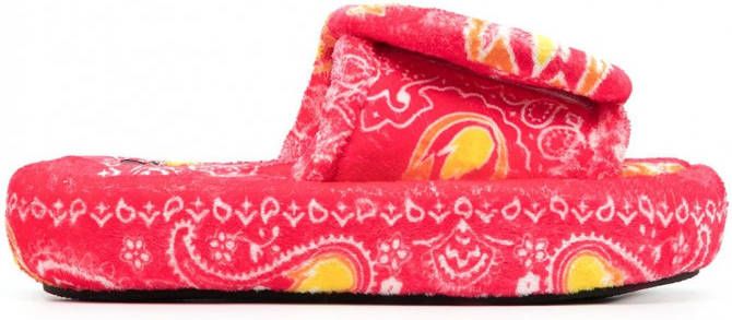 Natasha Zinko Slippers met textuur Rood