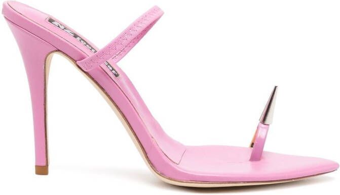 Natasha Zinko Sandalen met spikes Roze