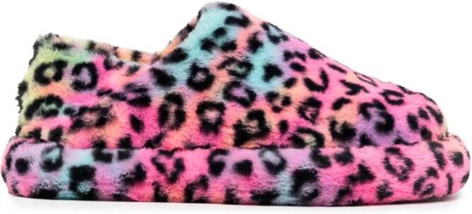 Natasha Zinko Slippers met luipaardprint Roze