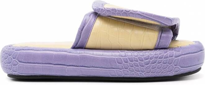 Natasha Zinko Slippers van imitatieleer Paars