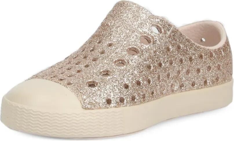 Native Jefferson sneakers met glitter-effect Beige