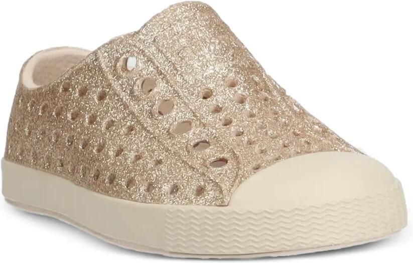 Native Sneakers met geperforeerde details en glitters-effect Goud
