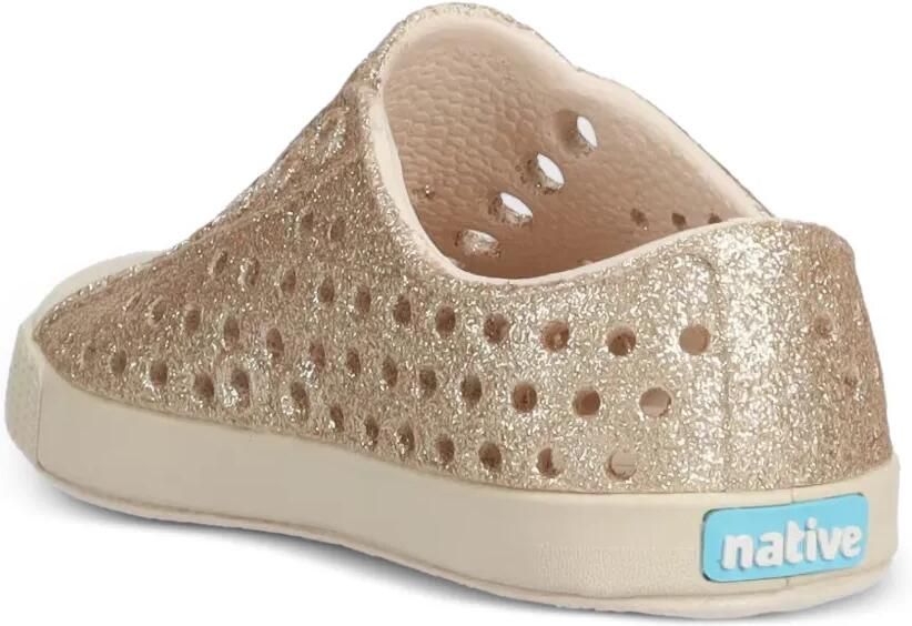 Native Sneakers met geperforeerde details en glitters-effect Goud - Foto 2