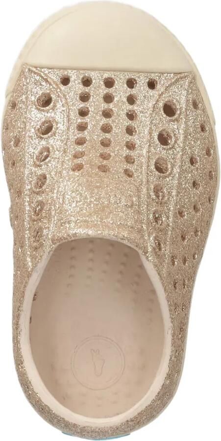 Native Sneakers met geperforeerde details en glitters-effect Goud - Foto 3