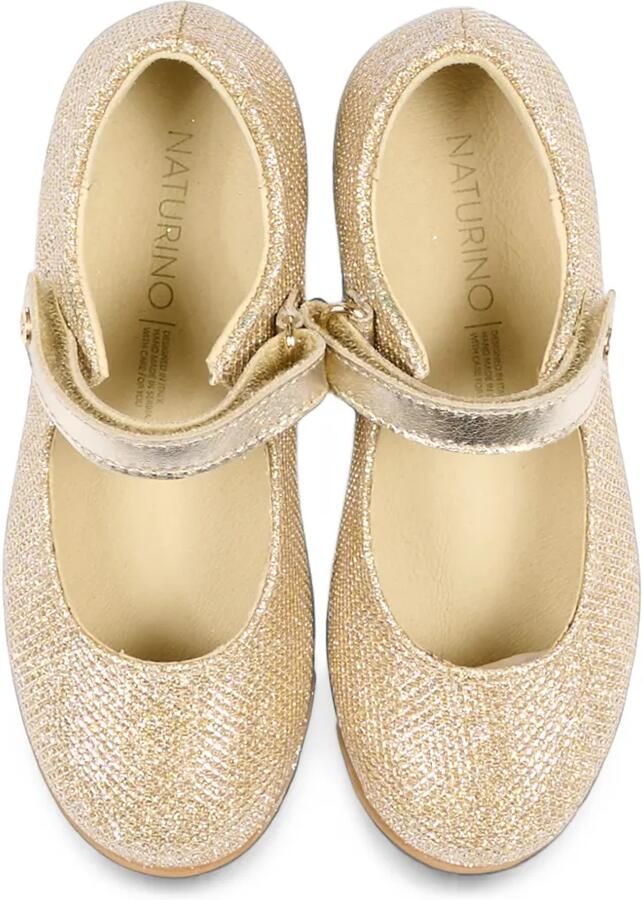 NATURINO Ballerina's met klittenband en glitters-effect Goud - Foto 2