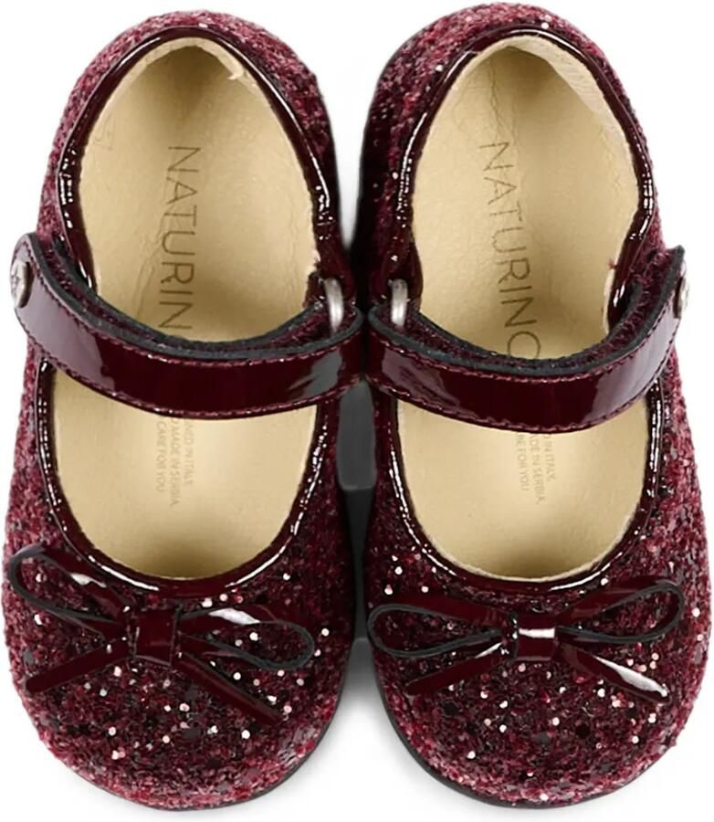 NATURINO Ballerina's met strikdetail en verfraaid met glitters Rood - Foto 2