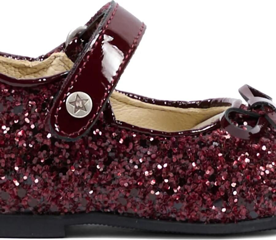 NATURINO Ballerina's met strikdetail en verfraaid met glitters Rood - Foto 3